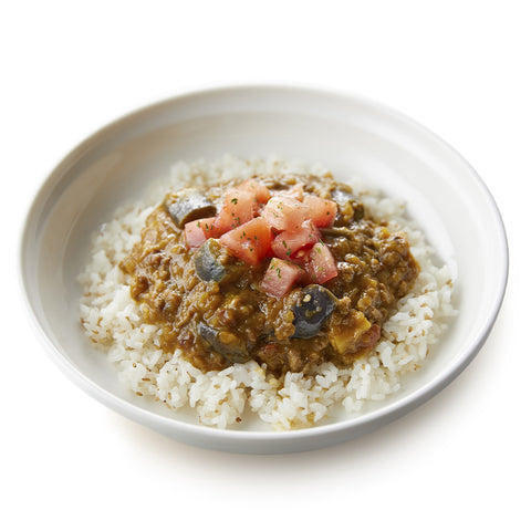 茄子と牛挽肉の辛くないキーマカレー