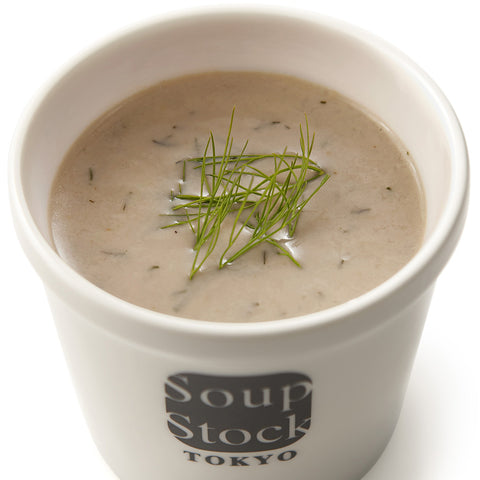 マッシュルームと牡蠣味噌のポタージュ